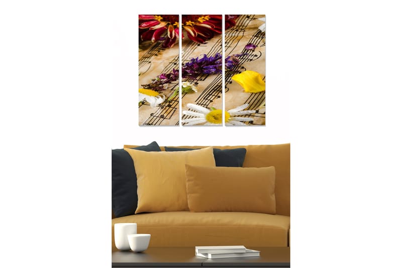 Fototapet Musik 3 stk Flerfarvet, 22x05 cm