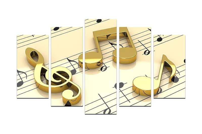 Fototapet Musik 5 stk Flerfarvet, 22x06 cm