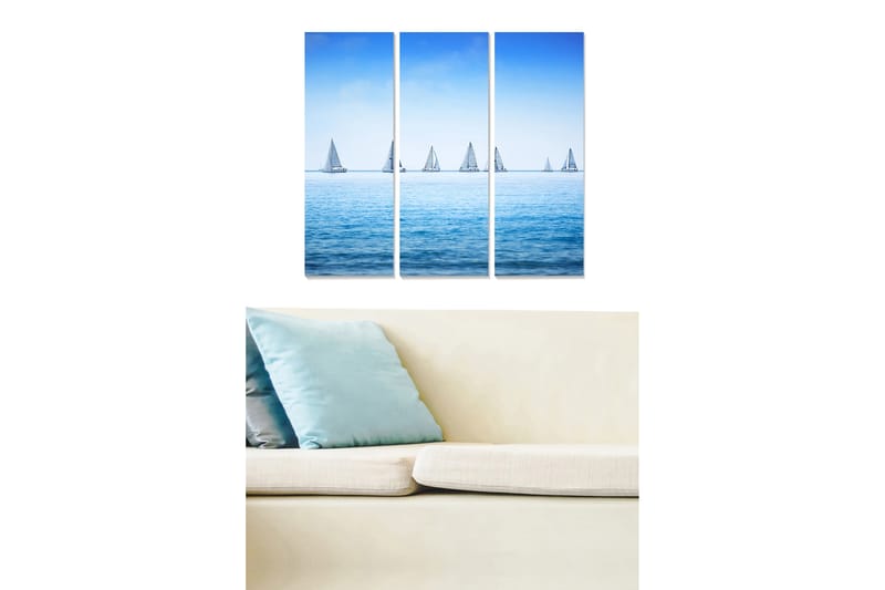 Fototapet Nautical 3 stk Flerfarvet - 22x05 cm - Boligtilbehør - Billeder & kunst - Billeder på lærred