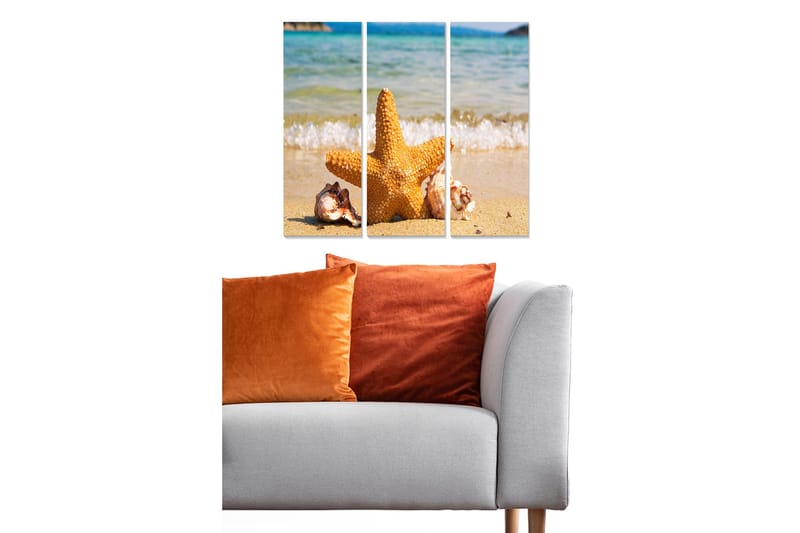 Fototapet Nautical 3 stk Flerfarvet, 22x05 cm