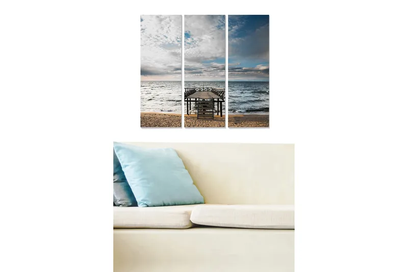 Fototapet Nautical 3 stk Flerfarvet, 22x05 cm