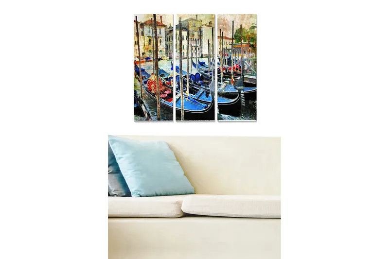 Fototapet Nautical 3 stk Flerfarvet, 22x05 cm