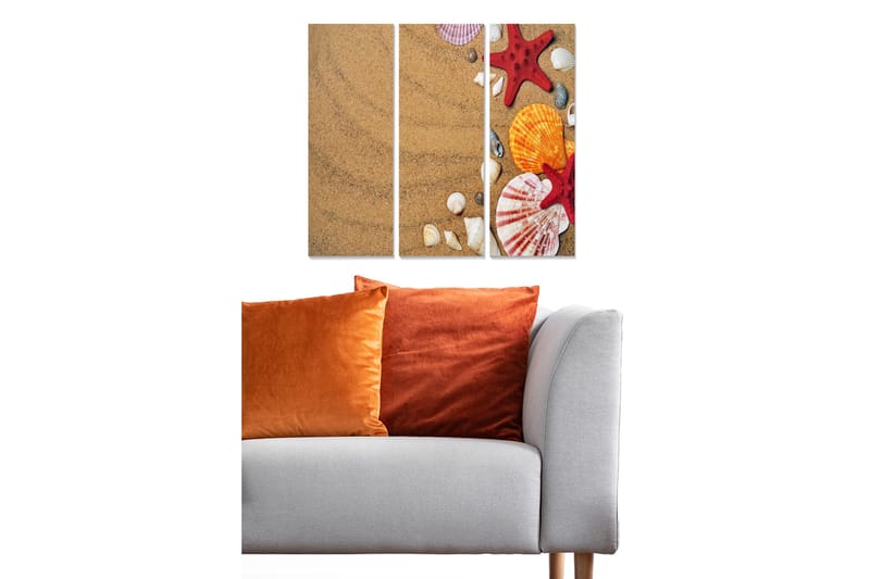 Fototapet Nautical 3 stk Flerfarvet, 22x05 cm