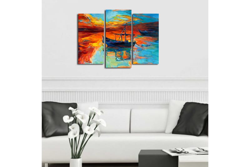 Fototapet Scenic 3 stk Flerfarvet - 22x03 cm - Boligtilbehør - Billeder & kunst - Billeder på lærred