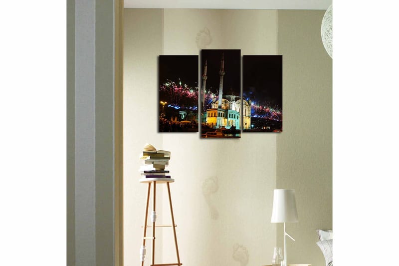 Fototapet Scenic 3 stk Flerfarvet - 22x03 cm - Boligtilbehør - Billeder & kunst - Billeder på lærred