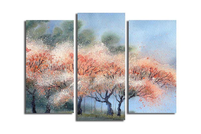 Fototapet Scenic 3 stk Flerfarvet - 22x03 cm - Boligtilbehør - Billeder & kunst - Billeder på lærred