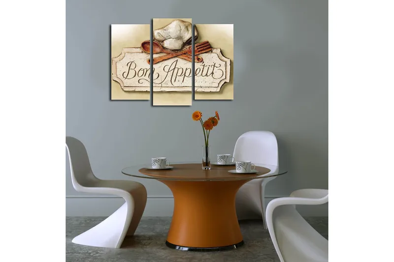 Fototapet Scenic 3 stk Flerfarvet - 22x03 cm - Boligtilbehør - Billeder & kunst - Billeder på lærred