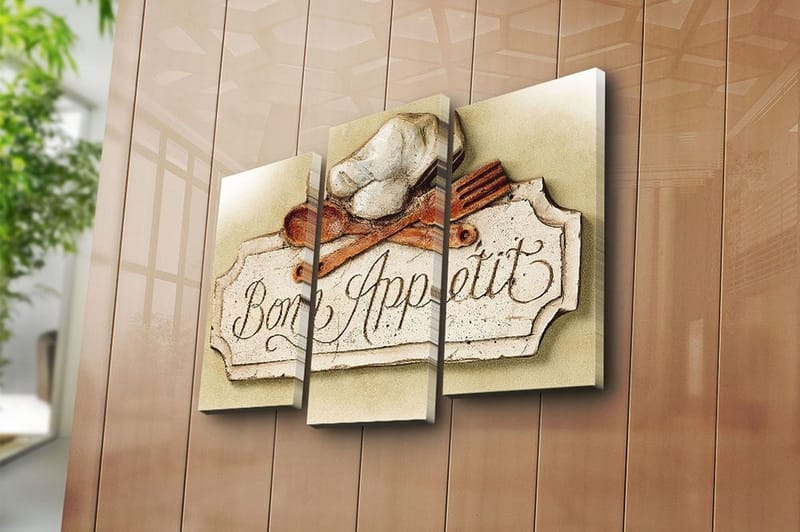 Fototapet Scenic 3 stk Flerfarvet - 22x03 cm - Boligtilbehør - Billeder & kunst - Billeder på lærred