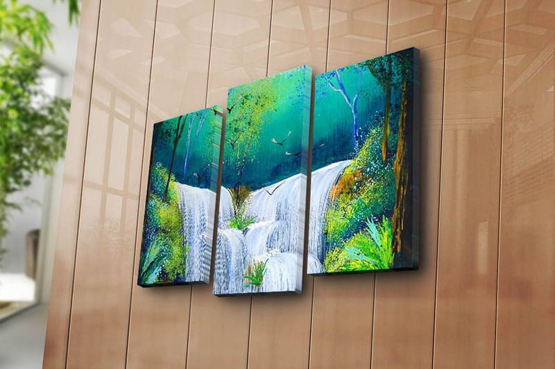 Fototapet Scenic 3 stk Flerfarvet - 22x03 cm - Boligtilbehør - Billeder & kunst - Billeder på lærred