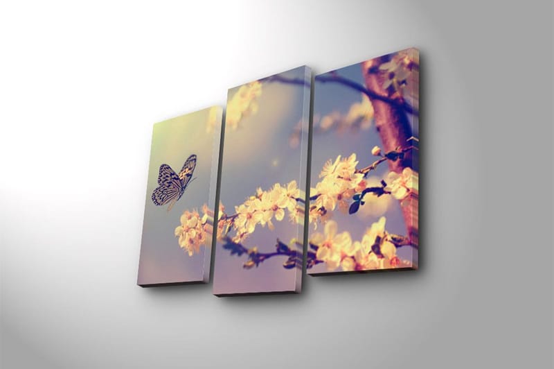 Fototapet Scenic 3 stk Flerfarvet - 22x03 cm - Boligtilbehør - Billeder & kunst - Billeder på lærred