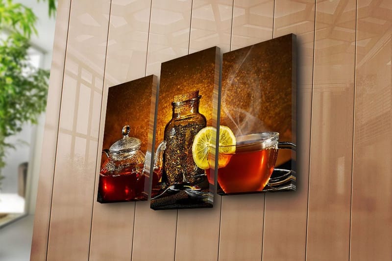 Fototapet Scenic 3 stk Flerfarvet - 22x03 cm - Boligtilbehør - Billeder & kunst - Billeder på lærred