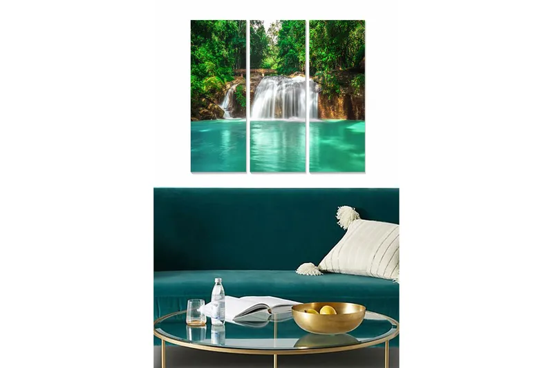 Fototapet Scenic 3 stk Flerfarvet, 22x05 cm