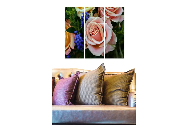 Fototapet Scenic 3 stk Flerfarvet, 22x05 cm