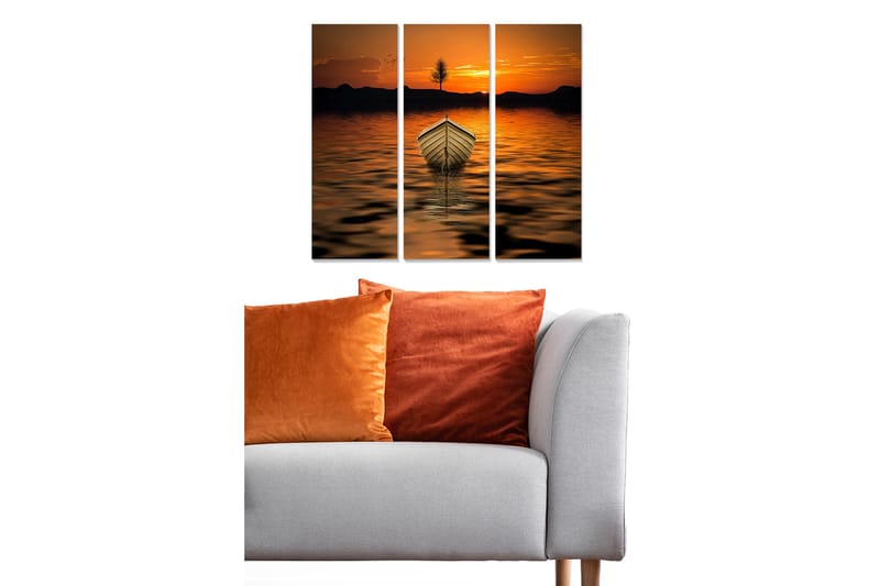 Fototapet Scenic 3 stk Flerfarvet - 22x05 cm - Boligtilbehør - Billeder & kunst - Billeder på lærred