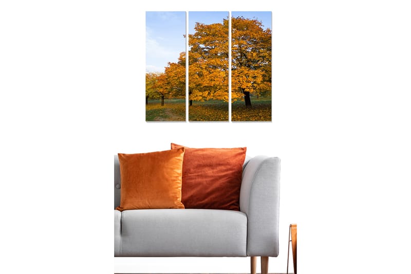 Fototapet Scenic 3 stk Flerfarvet - 22x05 cm - Boligtilbehør - Billeder & kunst - Billeder på lærred
