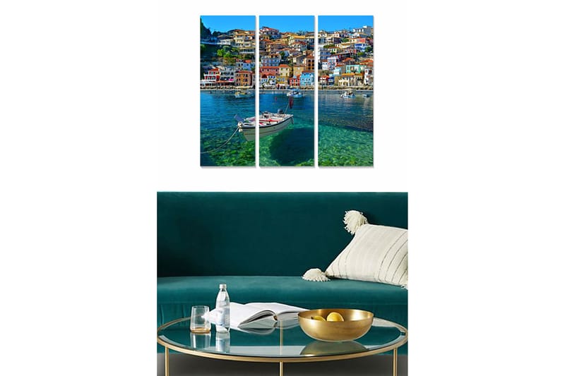 Fototapet Scenic 3 stk Flerfarvet - 22x05 cm - Boligtilbehør - Billeder & kunst - Billeder på lærred