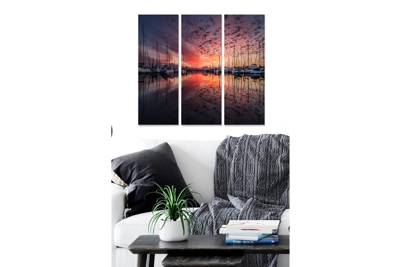 Fototapet Scenic 3 stk Flerfarvet - 22x05 cm - Boligtilbehør - Billeder & kunst - Billeder på lærred