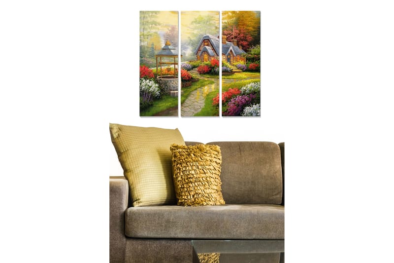 Fototapet Scenic 3 stk Flerfarvet - 22x05 cm - Boligtilbehør - Billeder & kunst - Billeder på lærred