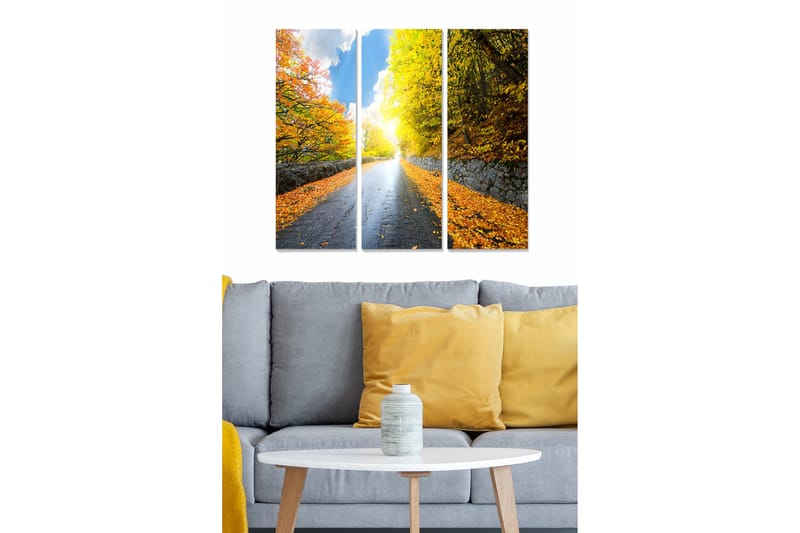 Fototapet Scenic 3 stk Flerfarvet - 22x05 cm - Boligtilbehør - Billeder & kunst - Billeder på lærred