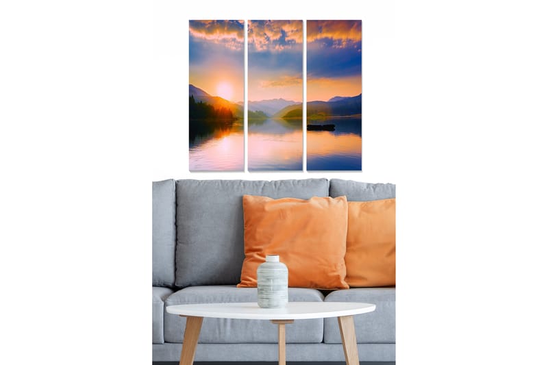 Fototapet Scenic 3 stk Flerfarvet - 22x05 cm - Boligtilbehør - Billeder & kunst - Billeder på lærred