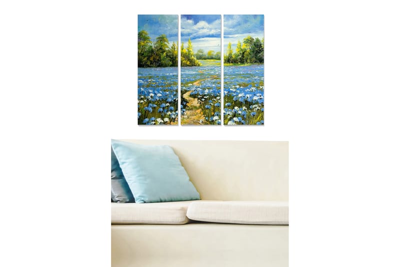Fototapet Scenic 3 stk Flerfarvet - 22x05 cm - Boligtilbehør - Billeder & kunst - Billeder på lærred