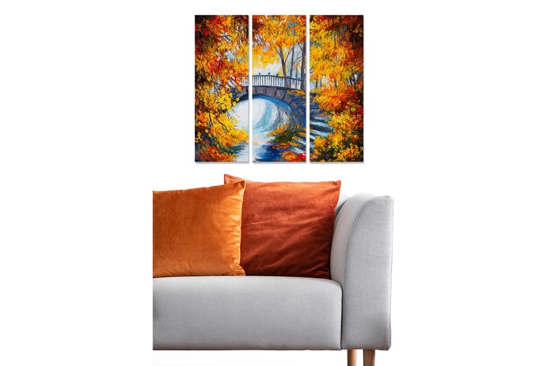 Fototapet Scenic 3 stk Flerfarvet - 22x05 cm - Boligtilbehør - Billeder & kunst - Billeder på lærred