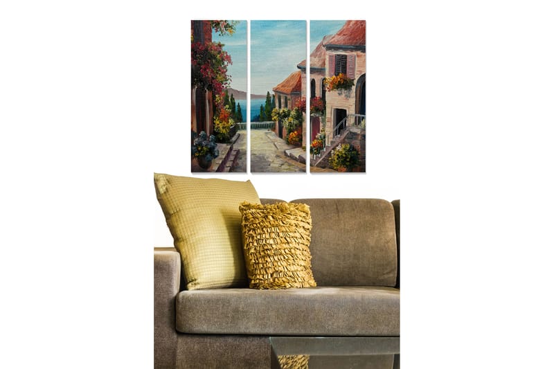 Fototapet Scenic 3 stk Flerfarvet - 22x05 cm - Boligtilbehør - Billeder & kunst - Billeder på lærred