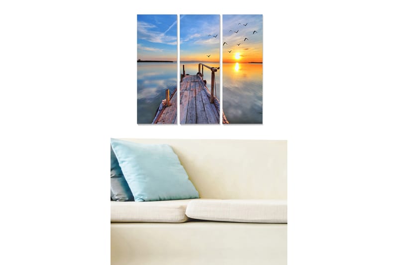 Fototapet Scenic 3 stk Flerfarvet - 22x05 cm - Boligtilbehør - Billeder & kunst - Billeder på lærred