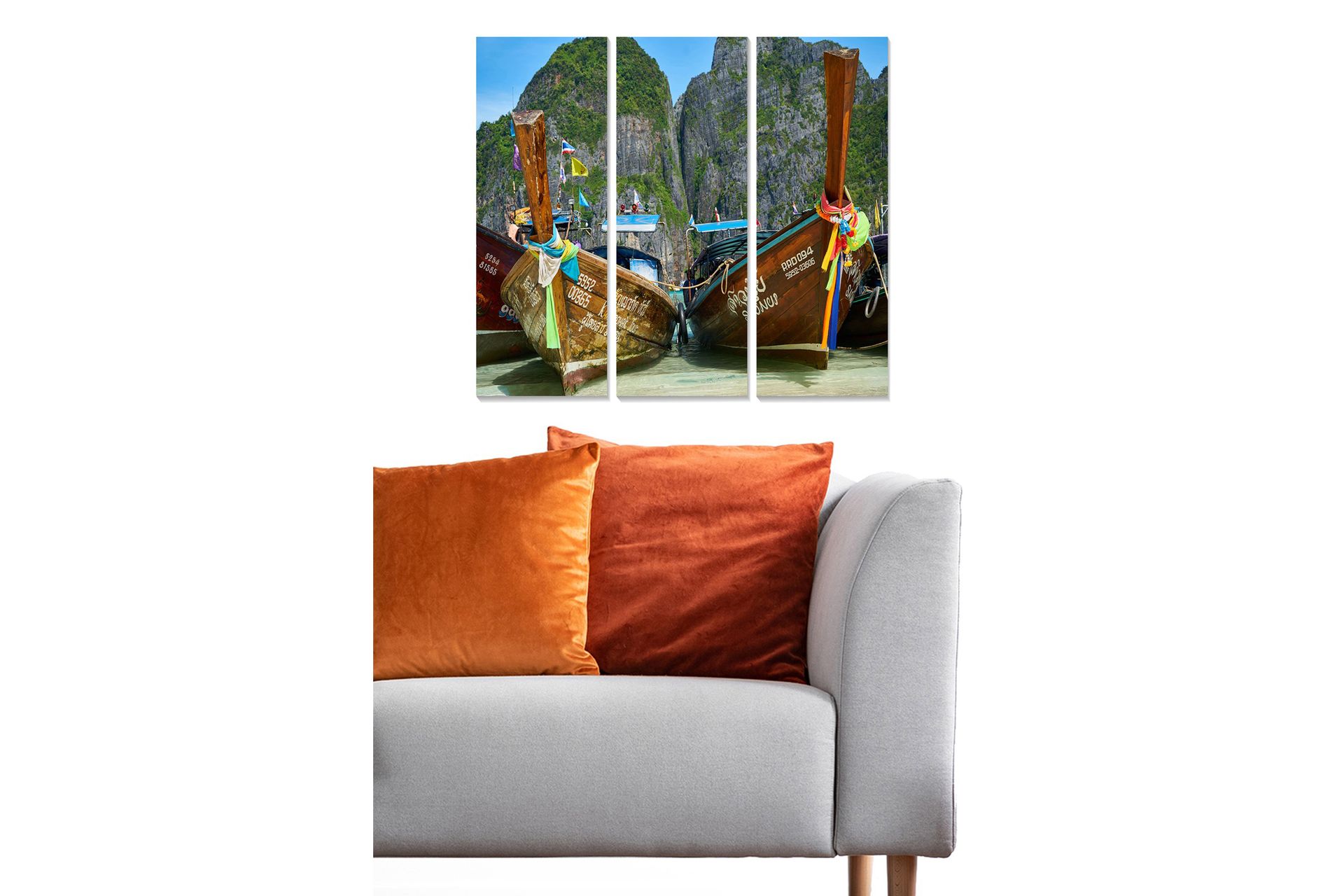 Fototapet Scenic 3 stk Flerfarvet - 22x05 cm - Boligtilbehør - Billeder & kunst - Billeder på lærred