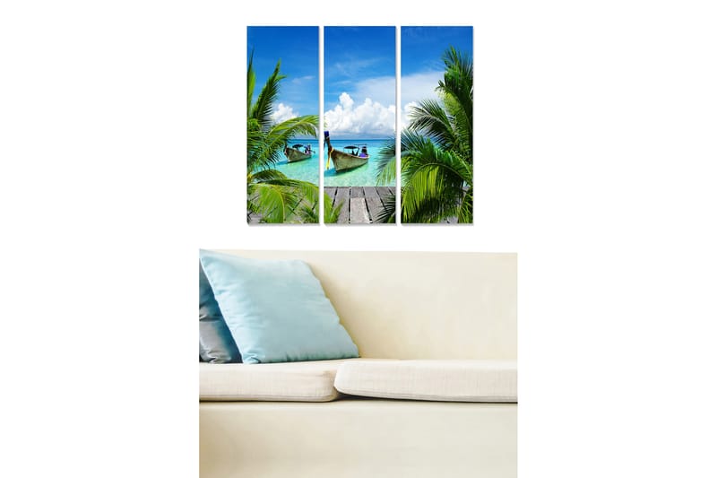 Fototapet Scenic 3 stk Flerfarvet - 22x05 cm - Boligtilbehør - Billeder & kunst - Billeder på lærred