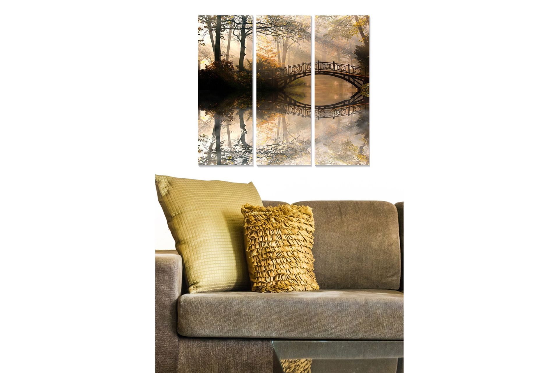 Fototapet Scenic 3 stk Flerfarvet - 22x05 cm - Boligtilbehør - Billeder & kunst - Billeder på lærred