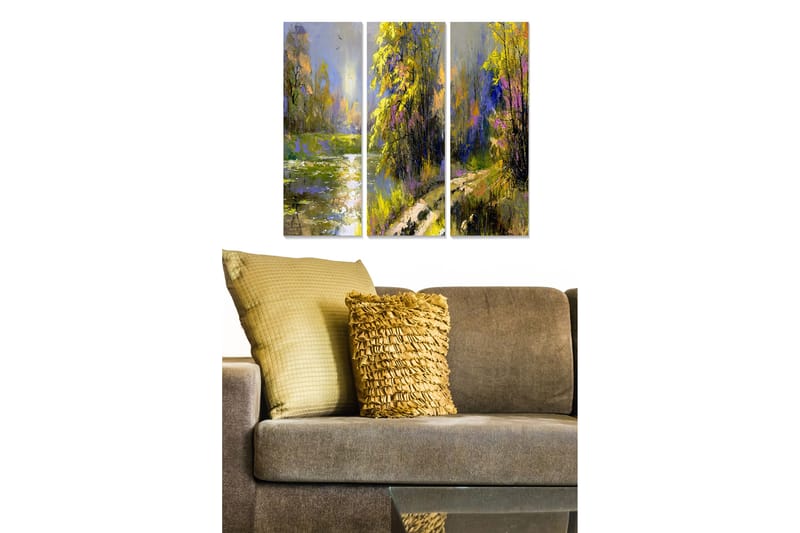 Fototapet Scenic 3 stk Flerfarvet - 22x05 cm - Boligtilbehør - Billeder & kunst - Billeder på lærred