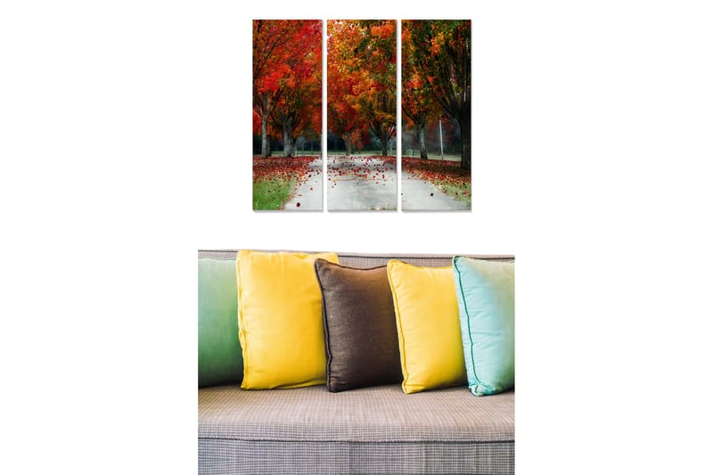 Fototapet Scenic 3 stk Flerfarvet - 22x05 cm - Boligtilbehør - Billeder & kunst - Billeder på lærred