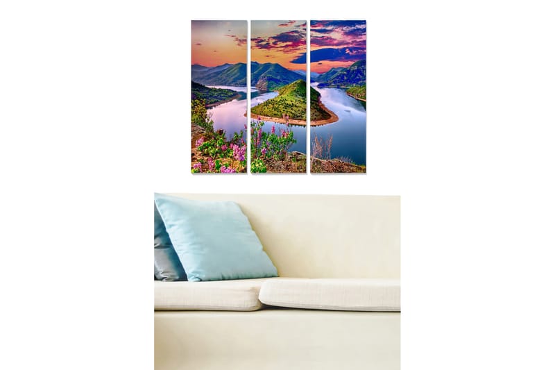 Fototapet Scenic 3 stk Flerfarvet - 22x05 cm - Boligtilbehør - Billeder & kunst - Billeder på lærred