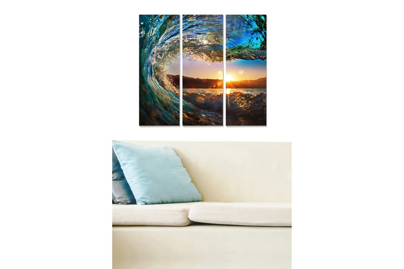 Fototapet Scenic 3 stk Flerfarvet - 22x05 cm - Boligtilbehør - Billeder & kunst - Billeder på lærred