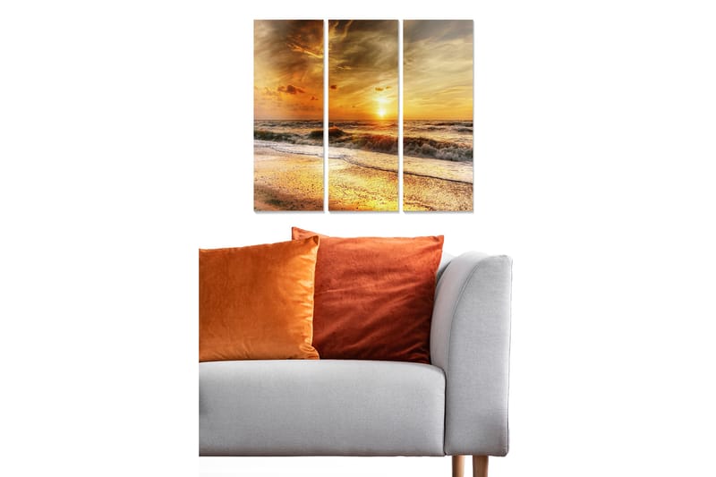 Fototapet Scenic 3 stk Flerfarvet - 22x05 cm - Boligtilbehør - Billeder & kunst - Billeder på lærred