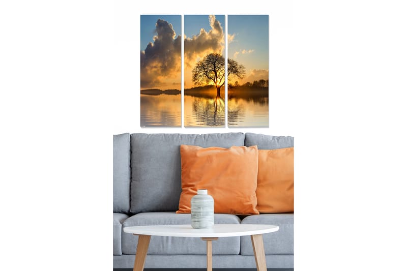 Fototapet Scenic 3 stk Flerfarvet - 22x05 cm - Boligtilbehør - Billeder & kunst - Billeder på lærred
