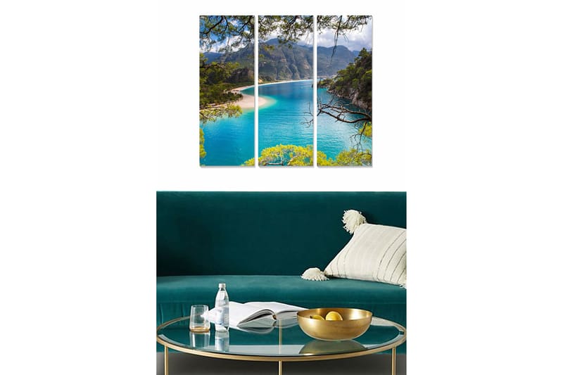 Fototapet Scenic 3 stk Flerfarvet - 22x05 cm - Boligtilbehør - Billeder & kunst - Billeder på lærred