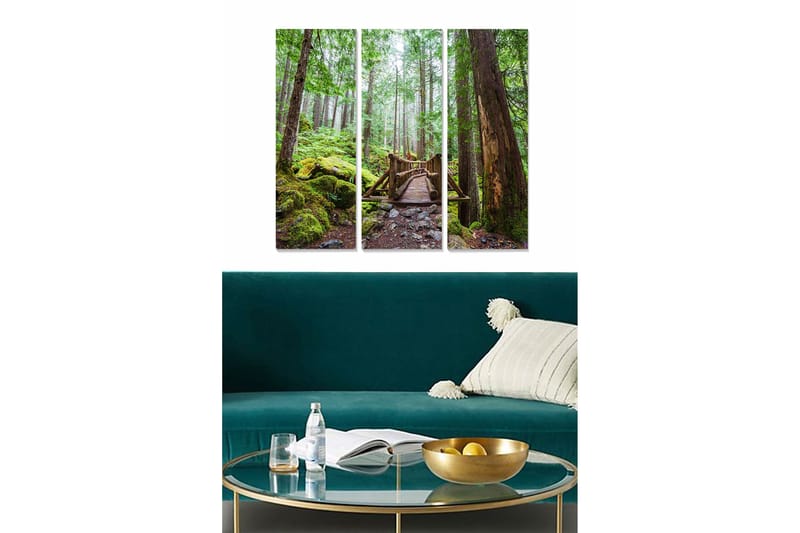 Fototapet Scenic 3 stk Flerfarvet, 22x05 cm