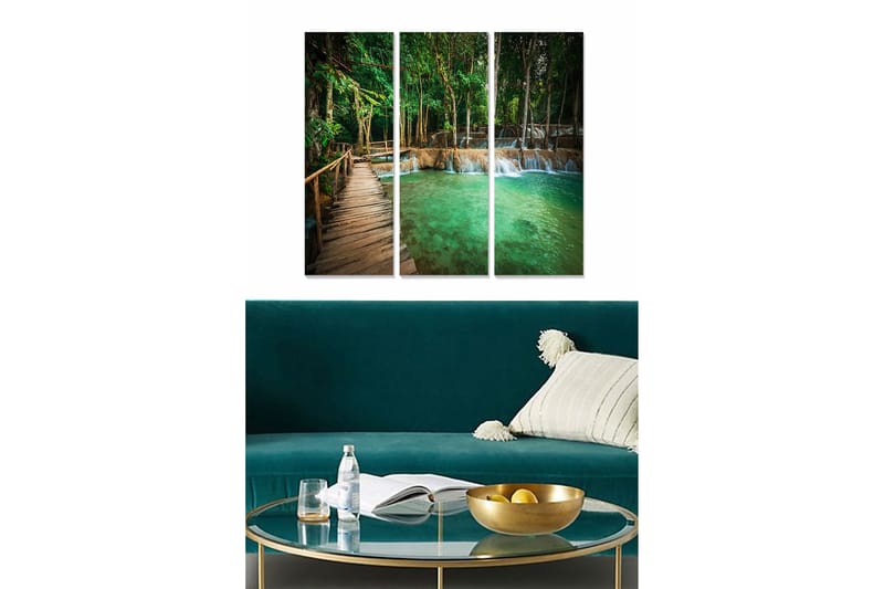 Fototapet Scenic 3 stk Flerfarvet, 22x05 cm