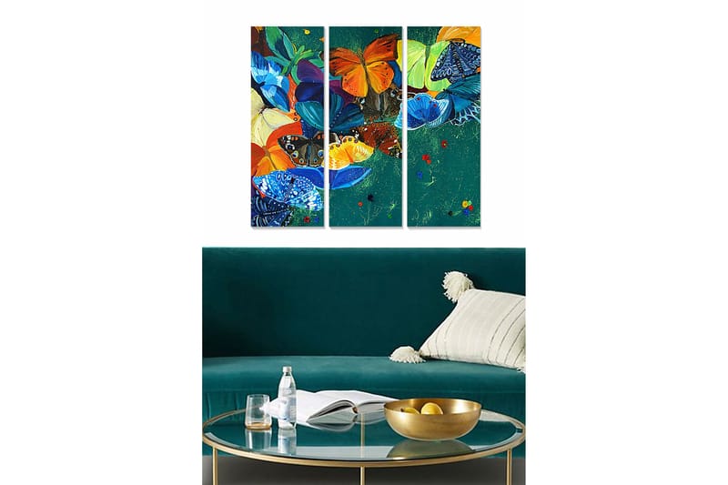 Fototapet Scenic 3 stk Flerfarvet, 22x05 cm