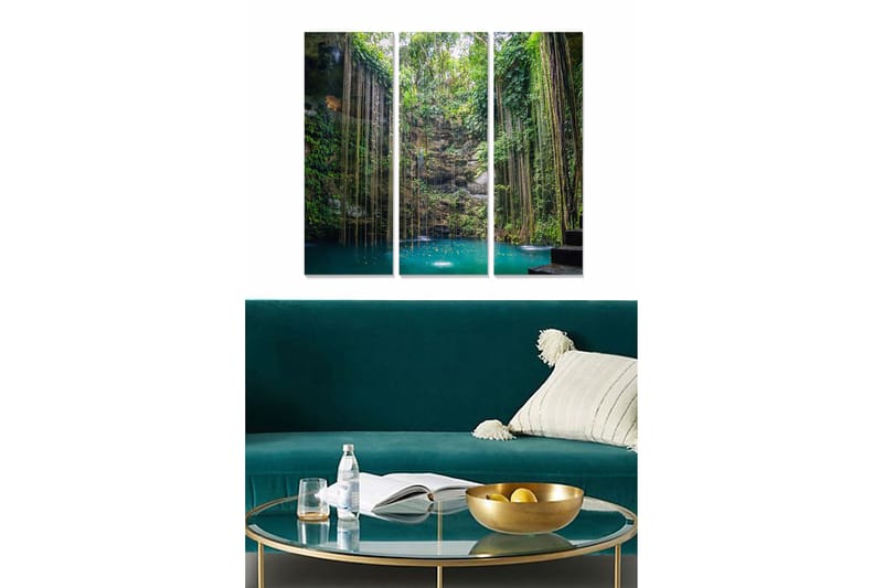 Fototapet Scenic 3 stk Flerfarvet, 22x05 cm