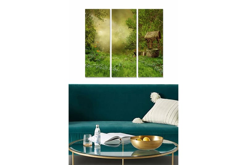 Fototapet Scenic 3 stk Flerfarvet, 22x05 cm