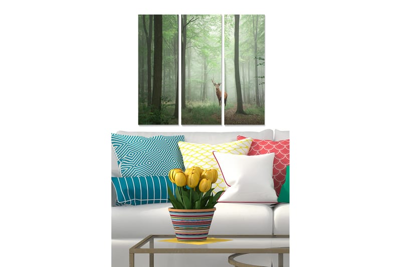 Fototapet Scenic 3 stk Flerfarvet, 22x05 cm