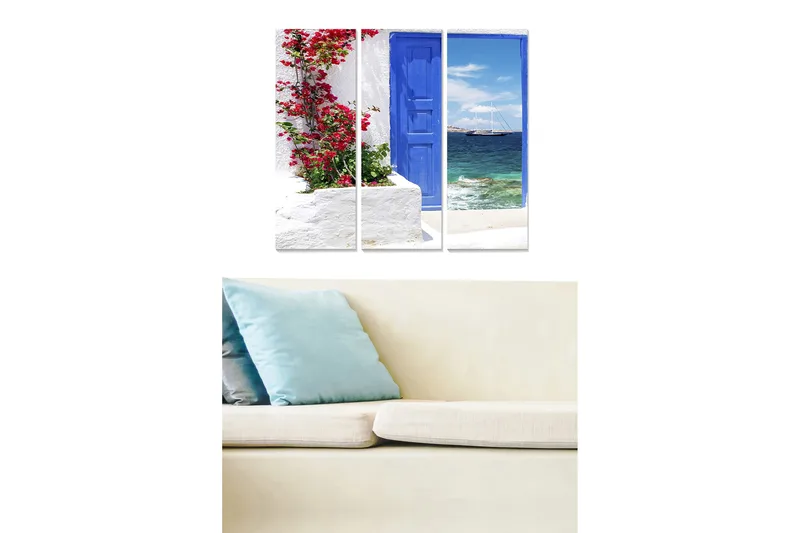 Fototapet Scenic 3 stk Flerfarvet, 22x05 cm