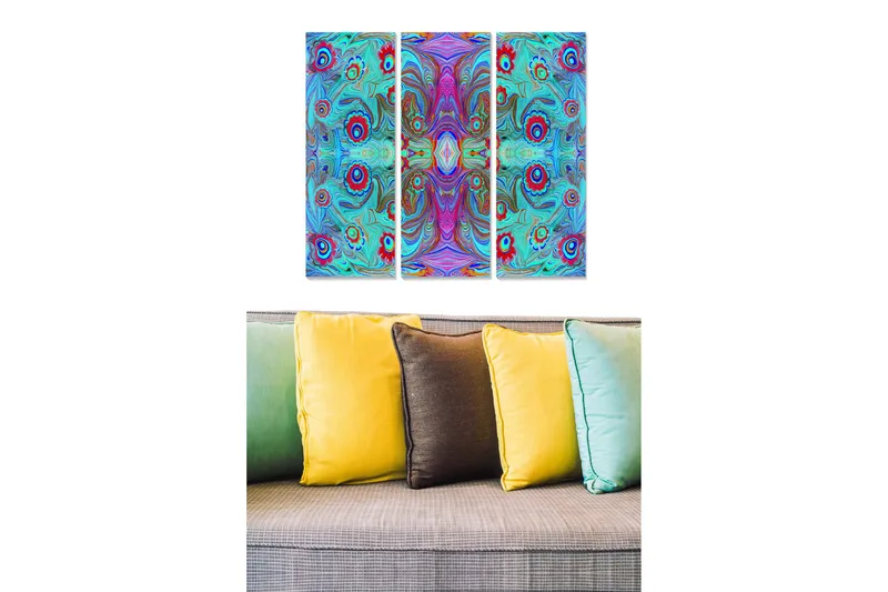 Fototapet Scenic 3 stk Flerfarvet, 22x05 cm