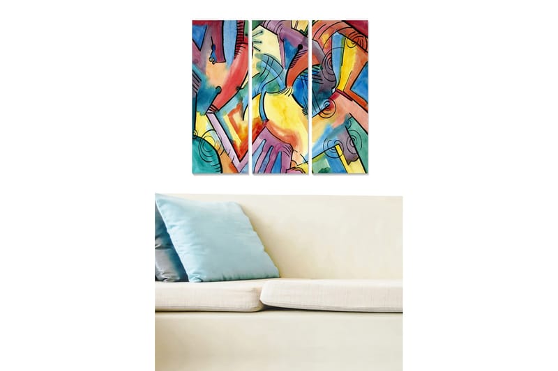 Fototapet Scenic 3 stk Flerfarvet, 22x05 cm