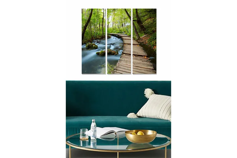 Fototapet Scenic 3 stk Flerfarvet, 22x05 cm