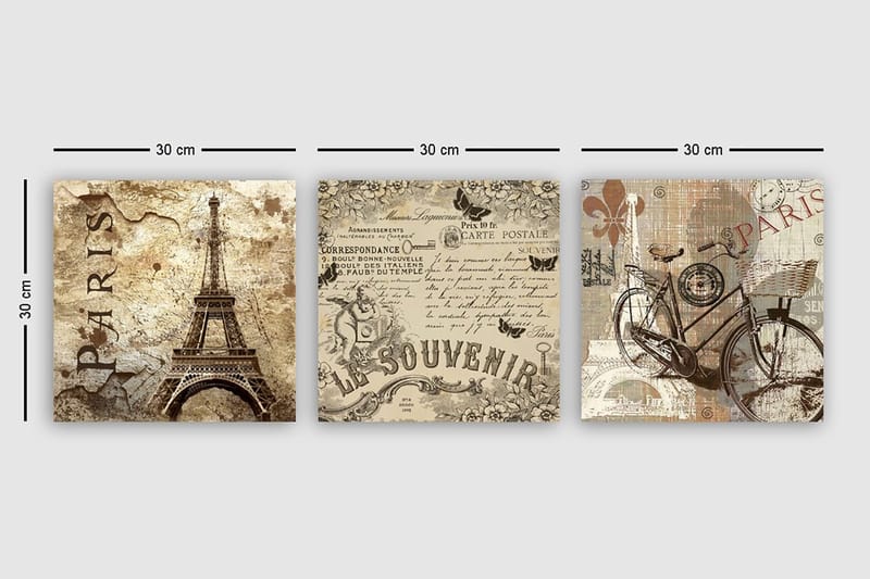 Fototapet VP Spanien 3 stk Flerfarvet - 33x03 cm - Boligtilbehør - Billeder & kunst - Billeder på lærred