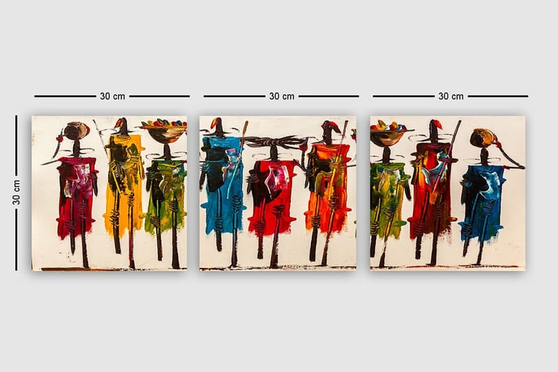 Fototapet VP Spanien 3 stk Flerfarvet - 33x03 cm - Boligtilbehør - Billeder & kunst - Billeder på lærred